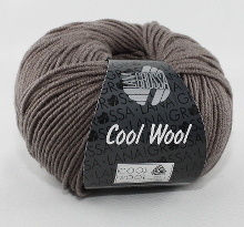 Lana Grossa Cool Wool Farbe 558 Graubraun