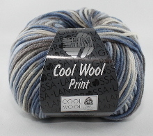 Lana Grossa Cool Wool Farbe 763 Hellblau/Grege/Grau/Blau/Graubraun