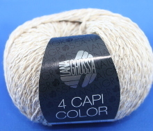 Lana Grossa 4 Capi Color Farbe 101 weiß-bräunlich