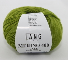 Lang Yarns Merino 400 Lace Farbe 44 grün
